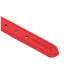 Roter Leder-Haustierhalsbandriemen mit mehreren Löchern zur Anpassung, geprägt mit 'WILLIAM & WALKER'.