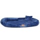 ® XENIA - Orthopädisches Hundebett / Hundesofa blau 1,45 m, 20 cm, 1,05 m