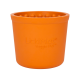 Oranger LickiMat Yoggie Pot mit strukturiertem Innenraum zur Bereicherung und Fütterung von Haustieren.