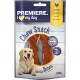 Os à mâcher pour chiens, présentant un golden retriever sur l'emballage, étiqueté "avec du poulet" et "2 Stk."