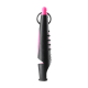Schwarzer und pinker Haustier-Nagelknipser mit Sicherheitsbügel und Ringgriff, freigestellt auf weißem Hintergrund.