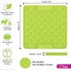 Grüne Gummimatte zum Füttern von Haustieren, 15 cm x 15 cm, geeignet für kleine Hunde, mit der Aufschrift "Mini Buddy™ Soft Rubber Crosses", lebensmittelecht, BPA-frei.
