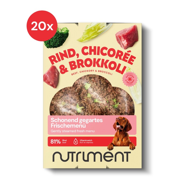 Nutriment Frischemenü Rind, Chicorée & Brokkoli 20x400 g