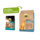 Zwei Beutel Select Gold Katzenfutter: einer für "Erwachsenenakzeptanz" mit einer roten Katze, der andere mit einem schwarzen Design. Text: "Neues DESIGN, gleiche QUALITÄT."
