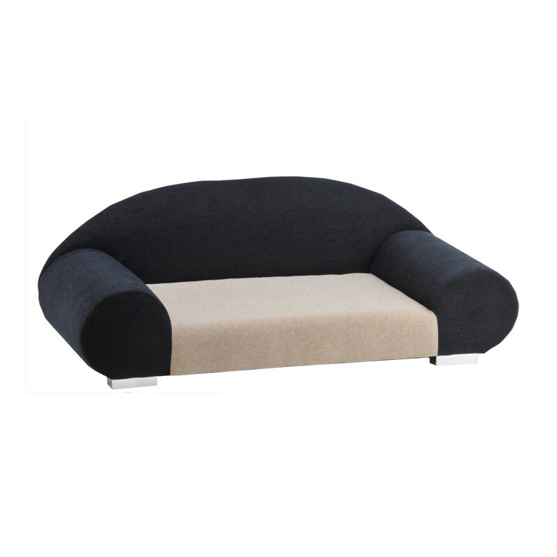 Silvio Design Rohrschneider® Hundesofa Amie, schwarz-weiß, B122 x T53 x H45 cm