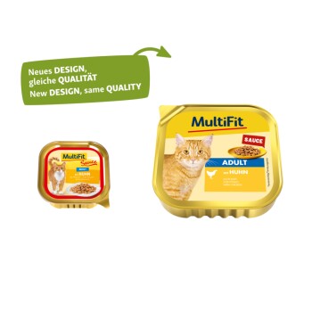 Nassfutter Katze Adult, in Sauce, Huhn 64x100 g