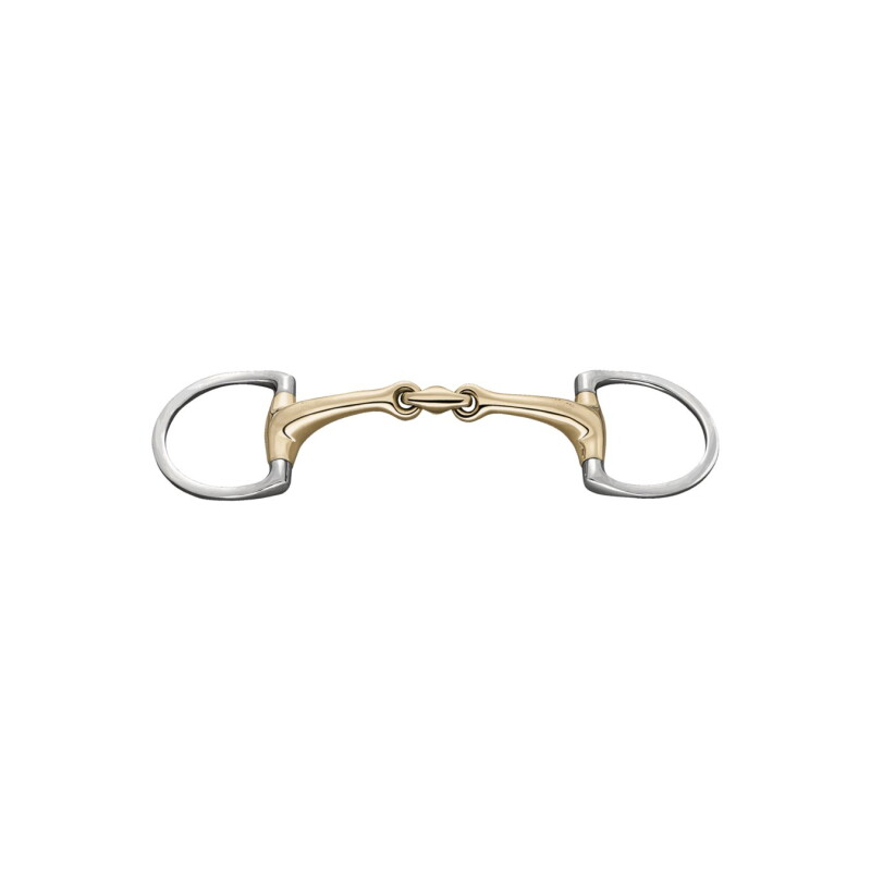 Sprenger Olivenkopfgebiss Dynamic RS Sensogan mit D-förmigem Ring doppelt gebrochen 1,4 cm 13,5 cm