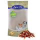 Lyra Hundesnacks Verpackung: beiger Beutel mit grünem "Lyra Nature Power" Etikett, mit einem Hund, einer Katze und Snacks vorne.