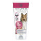 Tube mit Hundezahn-Lipidgel mit einem Collie-Bild und mehrsprachigem Text: "Tierärztlich entwickelt" und "Mit mineralischen Putzkörperchen."