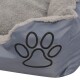 Hundebett mit gepolstertem Kissen Grau 48 cm, 48 cm, 18 cm