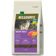 Bag of Real Nature Wilderness Rocky Hills adult Mini pet food with wolf image, "Beef with Goat", 65% 35% 0%, 2.5 kg