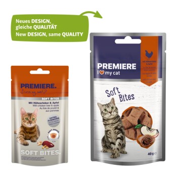 Soft Bites Foie de poulet et pomme 3x40 g