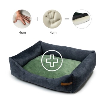 Otto Orthopädisches Hundebett Graphit S-XL grün M