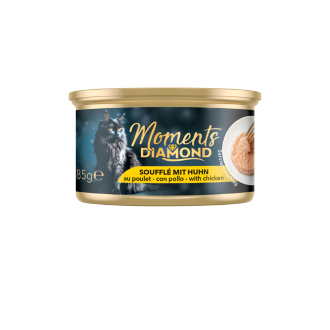 MOMENTS Diamond Nassfutter Katze, Adult, Soufflé Huhn 12x85 g