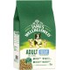 James Wellbeloved Hundefutter für Erwachsene, reich an Fisch & Reis, hypoallergen, 12 kg, mit Bildern von drei Hunden.