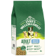 James Wellbeloved Hundefutter für Erwachsene, reich an Fisch & Reis, hypoallergen, 12 kg, mit Bildern von drei Hunden.