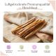 Drei Favly-Hundeleckerli-Tüten zeigen natürliche Zutaten, Premium-Qualität, hypoallergene Optionen und Vorteile aus Deutschland.
