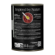 Dose Katzenfutter mit der Aufschrift „Inspired by Nature“ mit Kängurufleischstücken und Fütterungsanleitung in mehreren Sprachen.