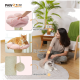 Ein gemütliches Katzenbett mit einem rosa, abnehmbaren, maschinenwaschbaren Kissen, mit einem komfortablen Design von 35 cm und einem hängenden Sisalball zum Spielen.