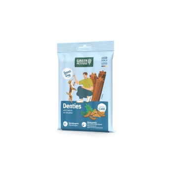 Green Petfood Denties insektenbasierte Zahnpflege-Hundesnacks, hypoallergen, Monoprotein, 7 Sticks, Erwachsenensnack, deutsche Qualität.