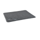 Graue Haustiermatte mit strukturierter Oberfläche und Pfotenabdruck-Design, ideal zum Sauberhalten von Böden.