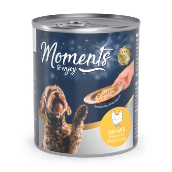 Nassfutter Hund Adult Huhn mit Ei 6x220 g