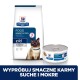 Opakowanie karmy dla kotów Hill's z/d pokazuje syjamskiego kota, z tekstem "Wrażliwości pokarmowe" i "Zalecane przez weterynarzy."