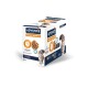 Boîte d'aliments pour chats ADVANCE Veterinary Diets "Weight Balance" avec photo de chat, image de croquettes et mentions "Helps Reduce Weight" et "Pork & Chicken".