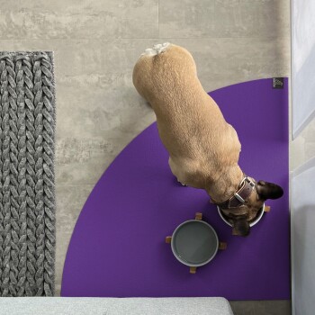 ® - Napfunterlage Eckrund - Öko-Tex und Made in Germany lila 80 cm, 80 cm
