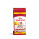 Torba z karmą dla psów Royal Canin Medium Adult, 15 kg + 3 kg gratis, z ilustracją psa i tekstem podkreślającym wsparcie masy mięśniowej.
