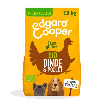 Edgard & Cooper BIO Croquettes Chien Adulte Poulet et dinde 2,5 kg