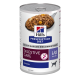Dosen-Hundefutter von Hill's Prescription Diet, gekennzeichnet mit "Digestive Care", mit einer fettarmen Formel und einer Empfehlung von Tierärzten.