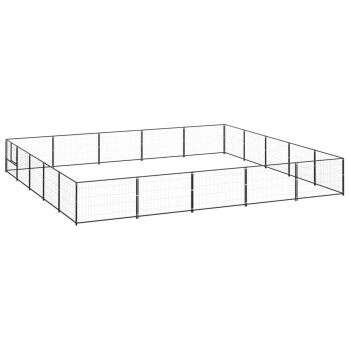 Hundezwinger Stahl schwarz 5 m, 5 m, 70 cm