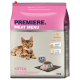 Sac de nourriture pour chat étiqueté 'Menu Viande Première' pour chatons, avec une image de chaton joueur, contenant 57 % de volaille et pesant 10 kg.