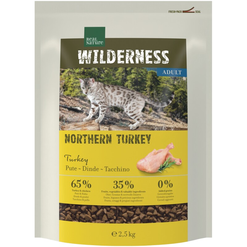REAL NATURE WILDERNESS nourriture sèche pour chat, adulte, Northern Turkey, 2,5 kg