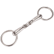 Edelstahl-Pferdegebiss mit zwei Ringen, graviert mit 'EQUINATE' und den Maßen '10,5 cm' und '14,5 cm'.