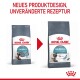 Bild von zwei Royal Canin Hairball Katzenfutterbeuteln, die ein neues Design und unveränderte Rezeptur mit "NEUES PRODUKTDESIGN, UNVERÄNDERTE REZEPTUR" zeigen.