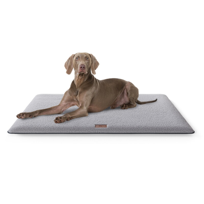 Knuffelwuff kuschelige Hundematte Calliope aus Teddy Material grau M-L