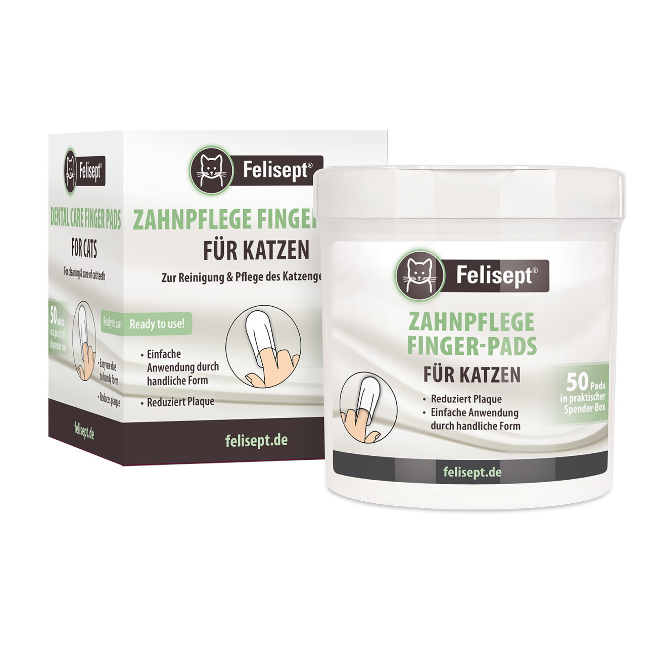 Felisept Zahnpflege Finger-Pads für Katzen 50 Stück - Image 1
