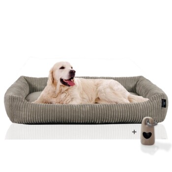 Hundesofa XXL mit Gratis-Beigabe, weicher Cord