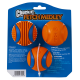 Pack de jouets Chuckit! Fetch Medley avec trois balles en caoutchouc orange et bleu pour un jeu de rapport durable.