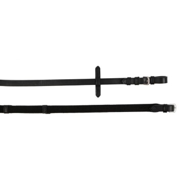 Hans Melzer Zügel Gurt schwarz/silber 9 Stopper in 6cm Abständen WB EXTRA (KB-Kaltblut)