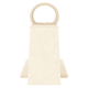 Ein beiger Katzenkratzbaum mit einem runden oberen Teil und einer dreieckigen Basis, entworfen für das Spielen und Kratzen von Katzen.