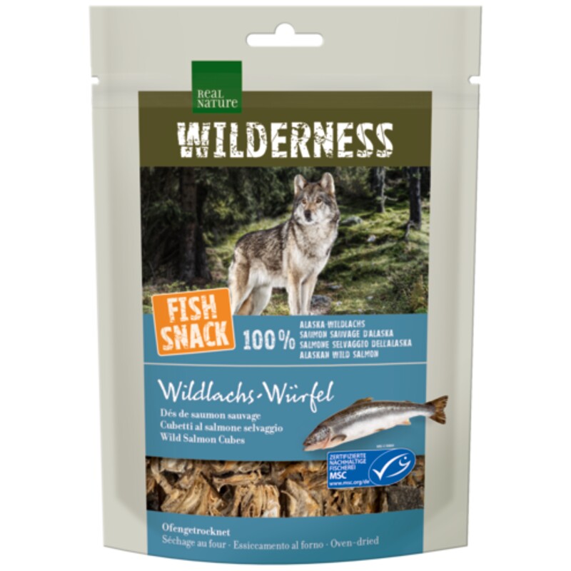 REAL NATURE WILDERNESS Snack au poisson Cubes de saumon sauvage, 70 g