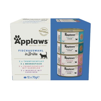 Nassfutter Katze Adult Multipack in Brühe 12x70 g Fischauswahl
