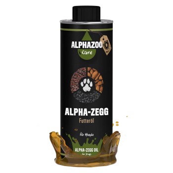 ALPHAZOO Alpha-Zegg Futteröl für Hunde und Katzen 500 ml