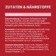 Zutaten und Nährwertinformationen für Haustierfutter mit Lachs und Reis, die Zusammensetzung, Zusatzstoffe und analytische Komponenten detailliert beschreiben.