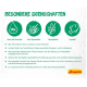 Poster 'BESONDERE EIGENSCHAFTEN' mit Symbolen für Harn-pH-Kontrolle, Anti-Haarballen, Getreidefrei, Lachsöl; Josera-Logo.