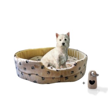 ® Hundebett Silvio, mit Gratis-Kotbeutelset, M