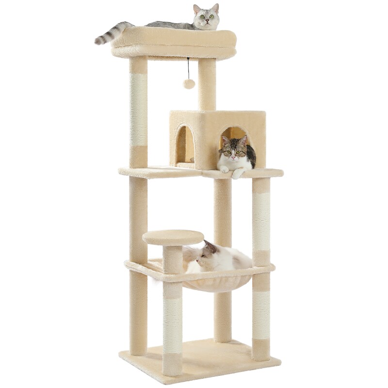 Pawz Road Kratzbaum XL für große Katzen mit Hängematte